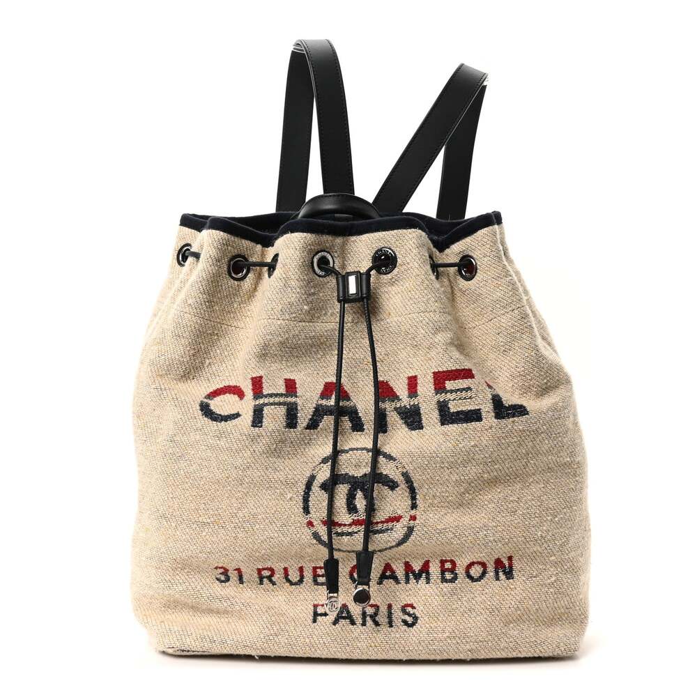 Chanel Striped Canvas Large Deauville #329526C16B
